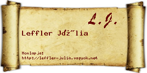 Leffler Júlia névjegykártya